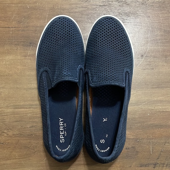 Women’s Sperry Top-sider slip on. Navy blue. Size 9.5 - Picture 4 of 4